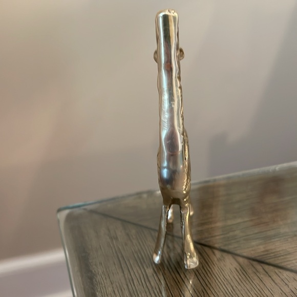 Vintage BRASS Baby Giraffe Sculpture Safari Decor Decorative Giraffe Figurine - Picture 4 of 16